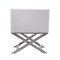 Manhattan Comfort Hollywood Lounge Accent Chair in White and Polished Chrome, PK2 2-AC050-WH - alternate 4